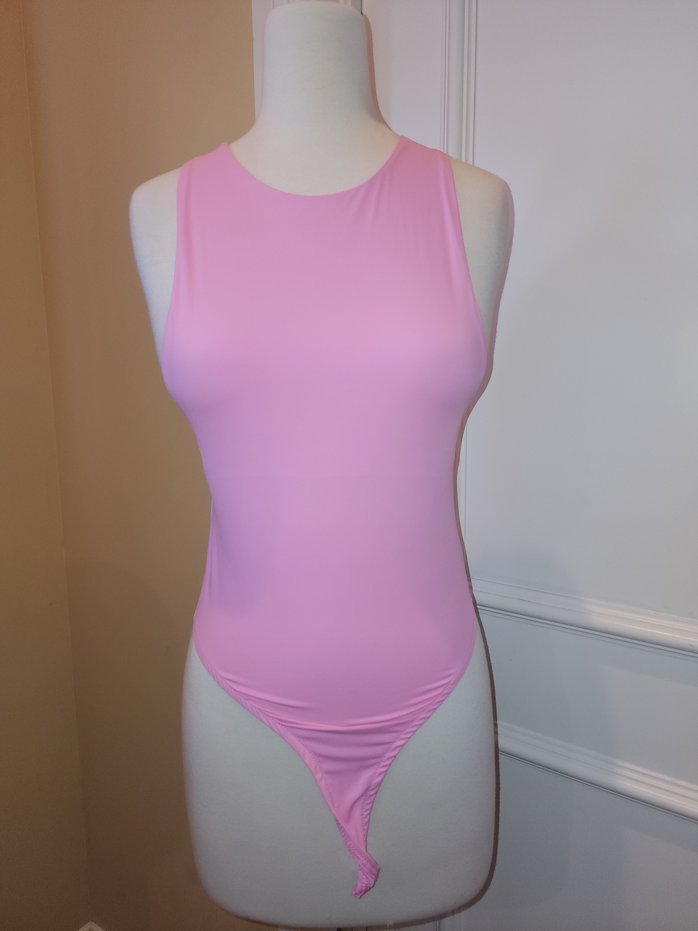 Sleek Pink Women's Sleeveless Bodysuit